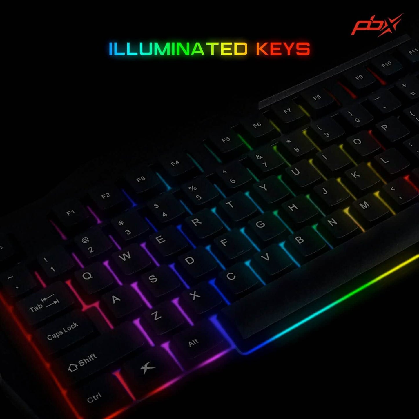 PBX Backlit Pro Gaming Keyboard - Full-Sized & Ergonomic with LED RGB Backlight DailySale