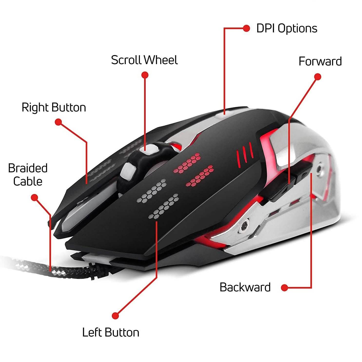 PBX Gladiator Wired Gaming Mouse DailySale