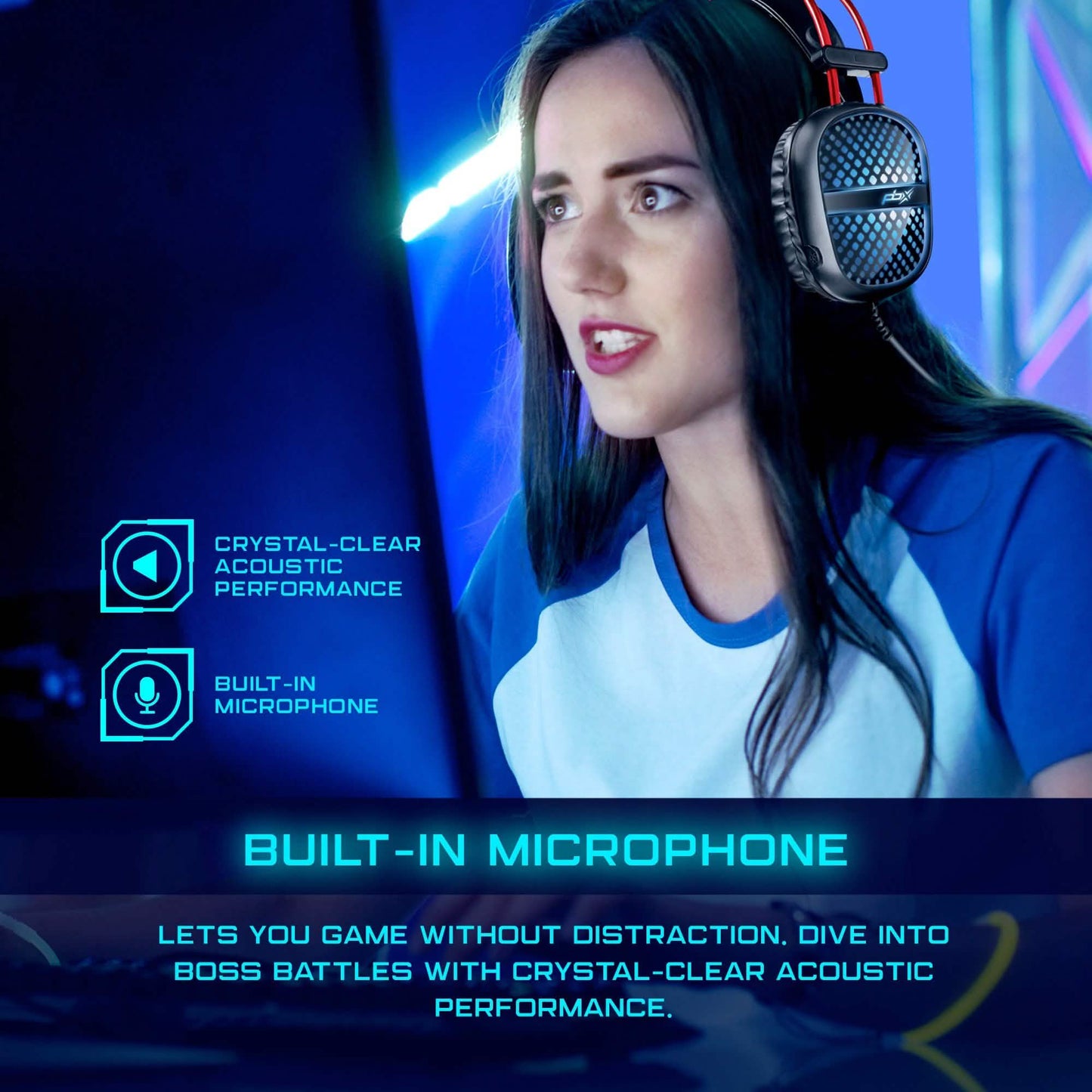 PBX Pulse 7 Elite Comfort Gaming Headset | Over-Ear LED Headphones with Mic DailySale