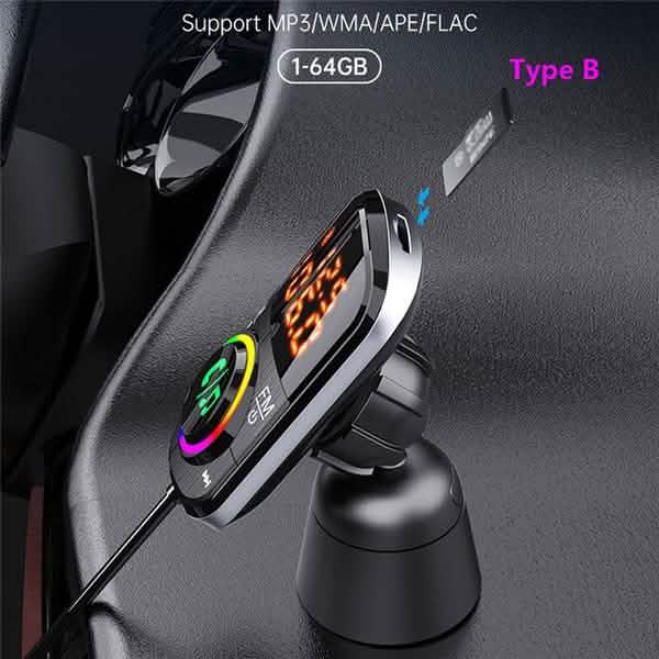 PD18W and QC3.0 Bluetooth 5.0 Car Radio Adapter Dual Fast Charging Port Wireless FM Audio Hands Free Car Kit Receiver DailySale