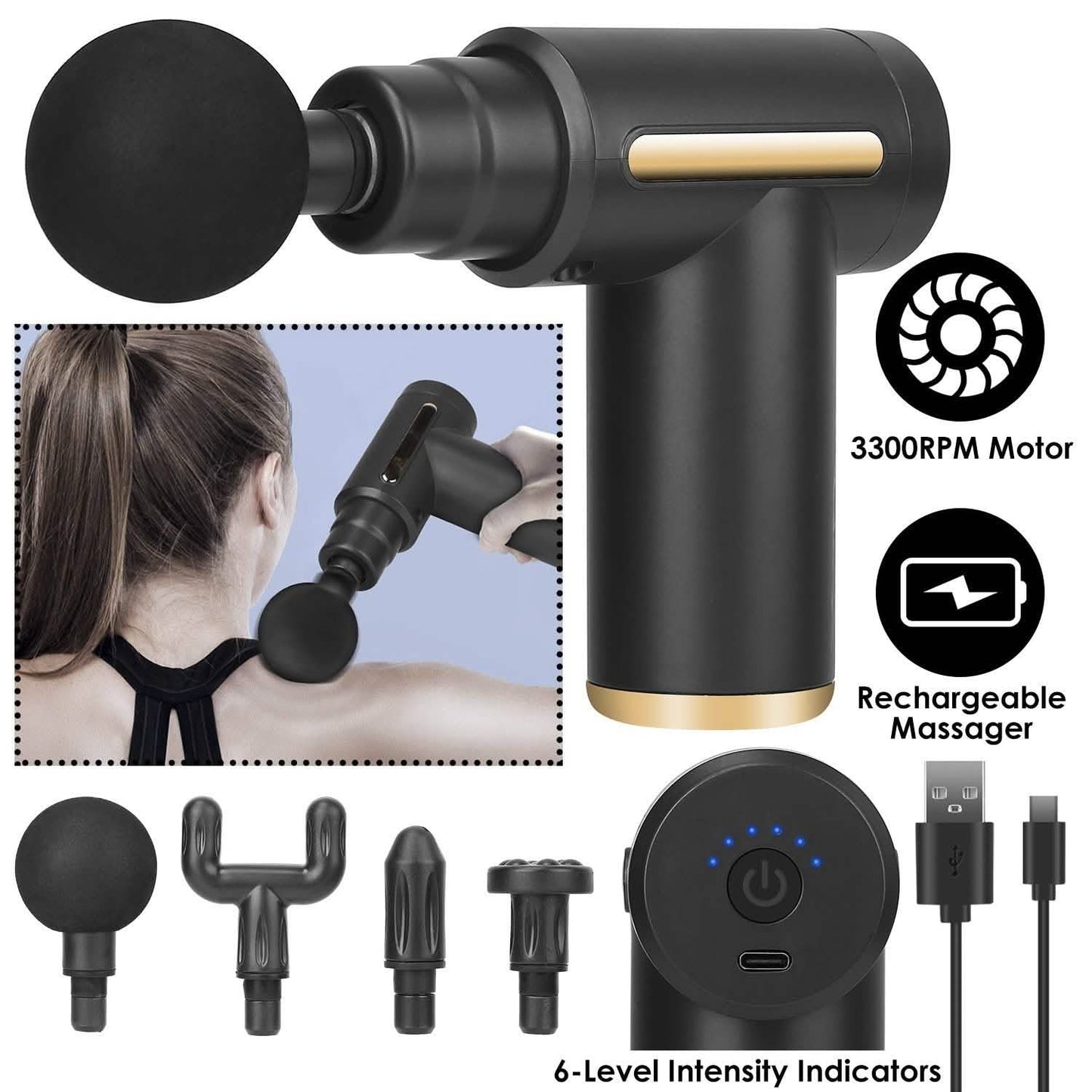Percussion Rechargeable Massage Gun DailySale