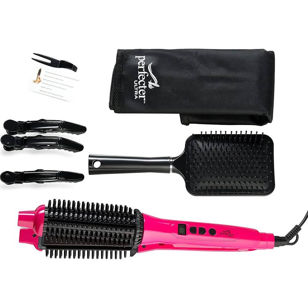 Perfecter Flat Iron Hair Straightener & Hot Round Brush 2-in-1 DailySale
