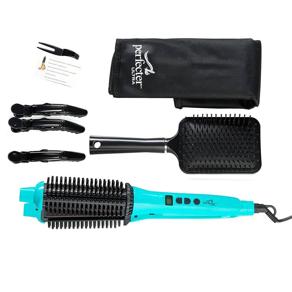 Perfecter Flat Iron Hair Straightener & Hot Round Brush 2-in-1 DailySale