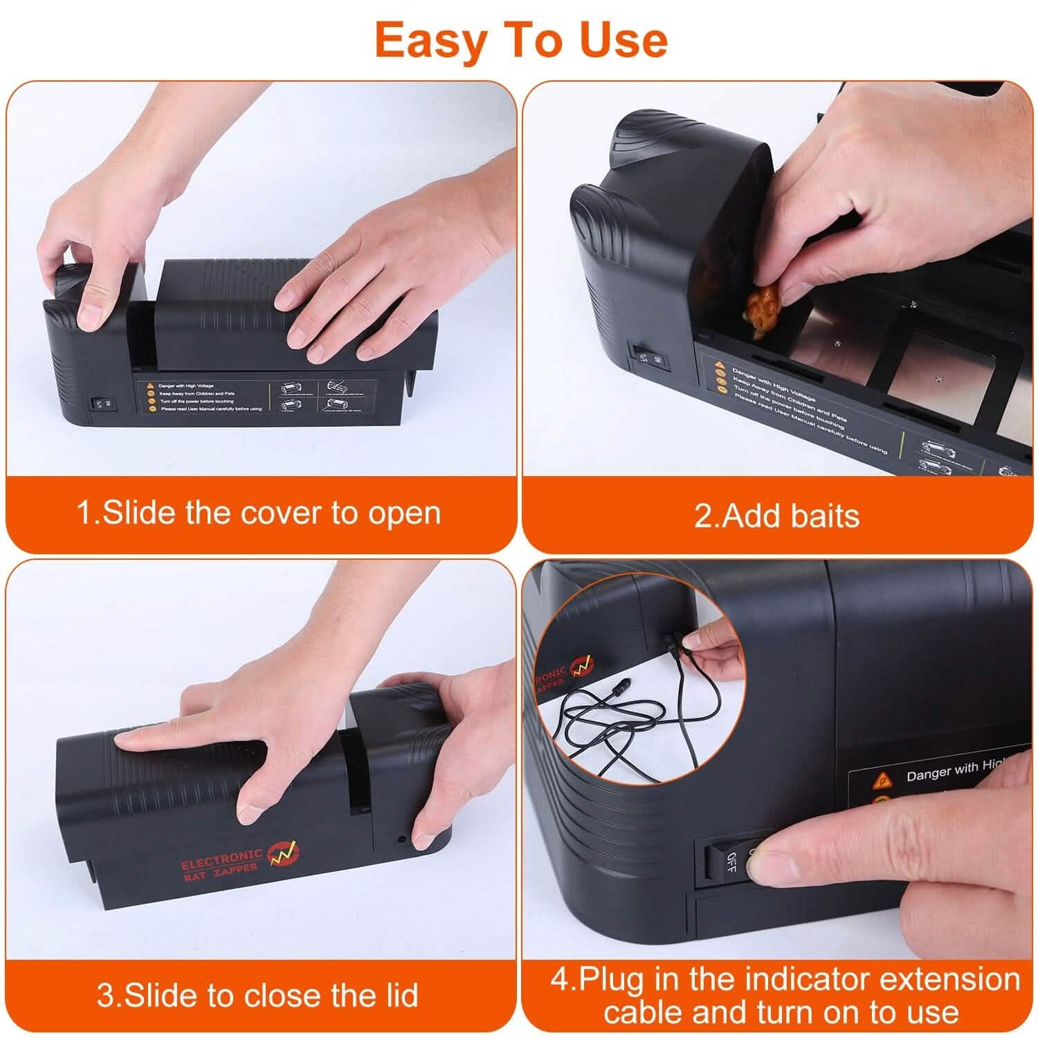 Pest Control Rechargeable Shock Mice Killer with 1800V High Voltage DailySale