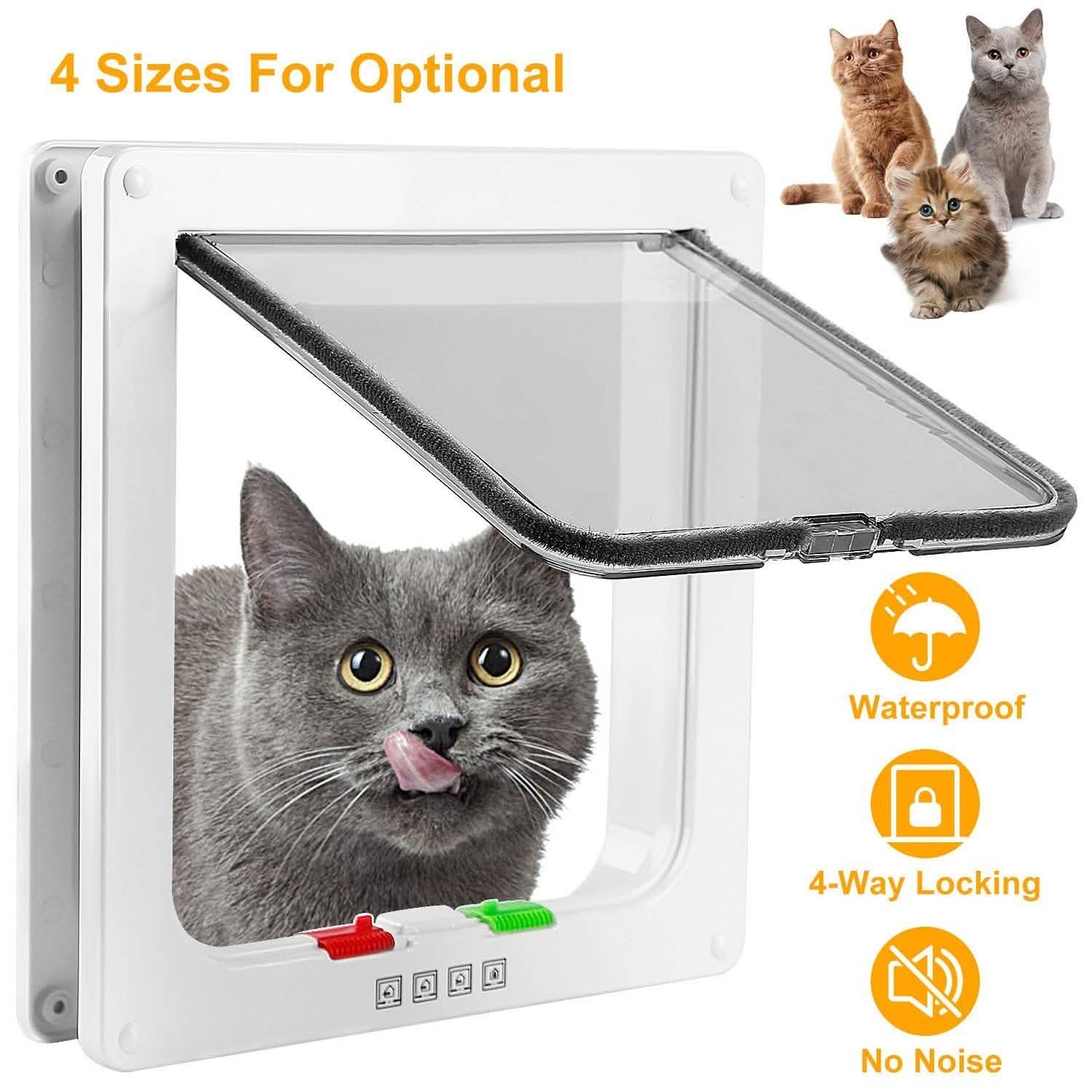 Pet 4 Way Locking Quiet Flap Door DailySale