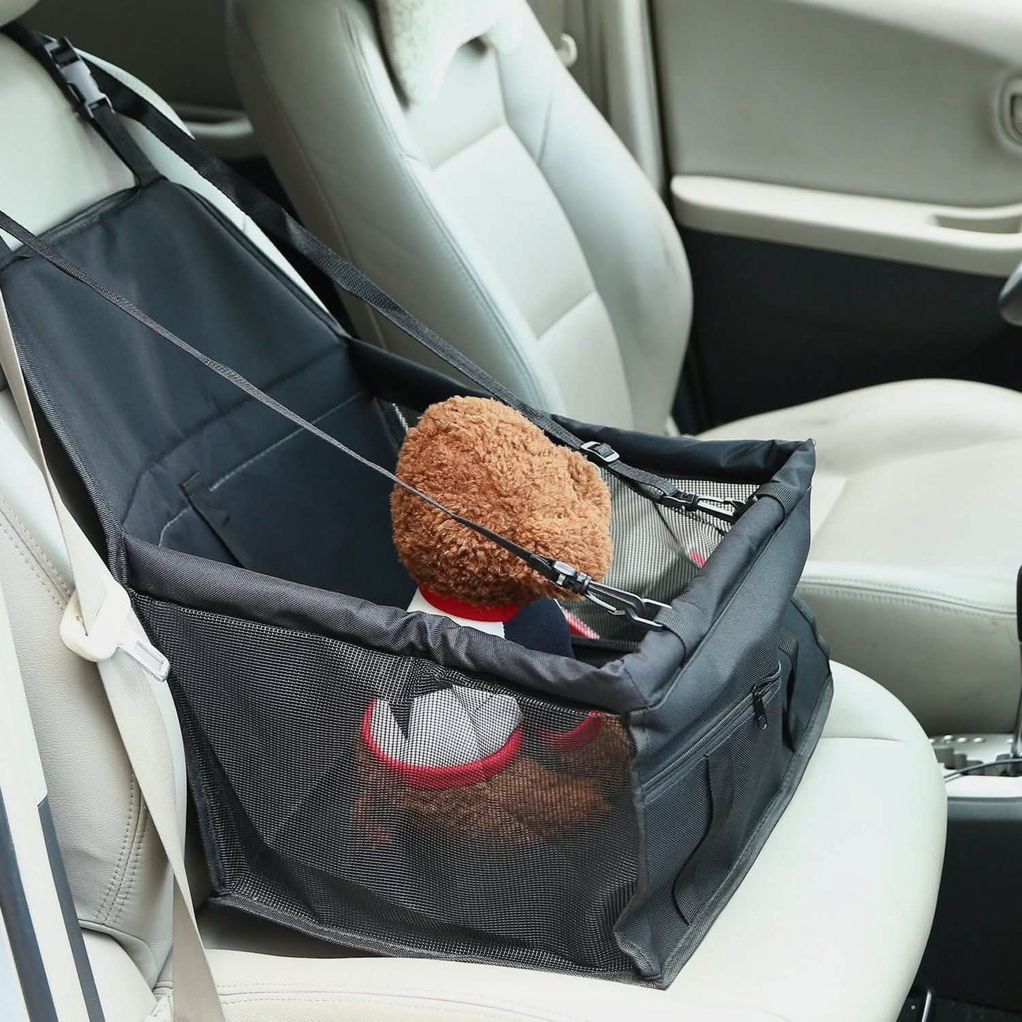 Pet Travel Carrier with Clip-On Safety Leash Zipper Storage Pocket for Pets up to 20lbs DailySale