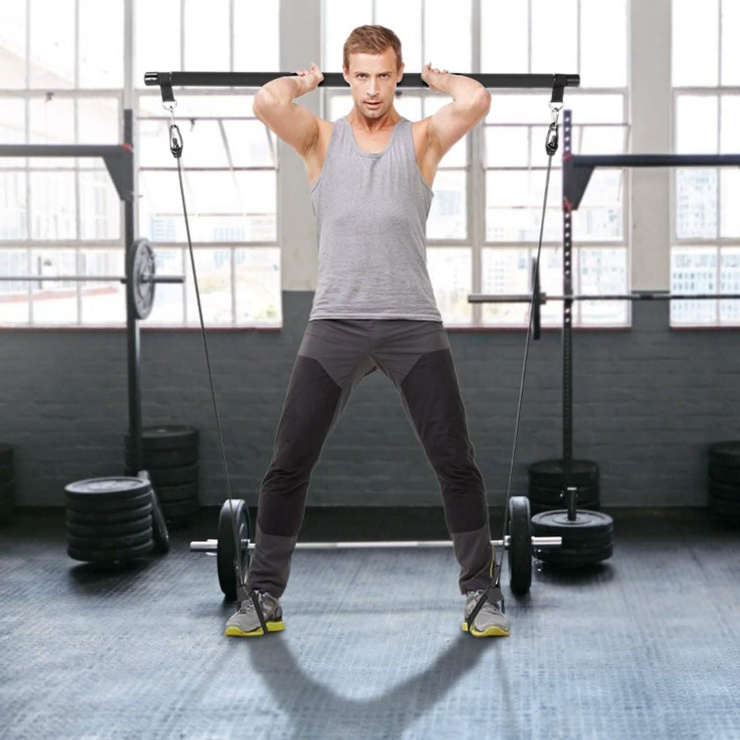 Pilates Bar Kit with 4 Resistance Bands DailySale