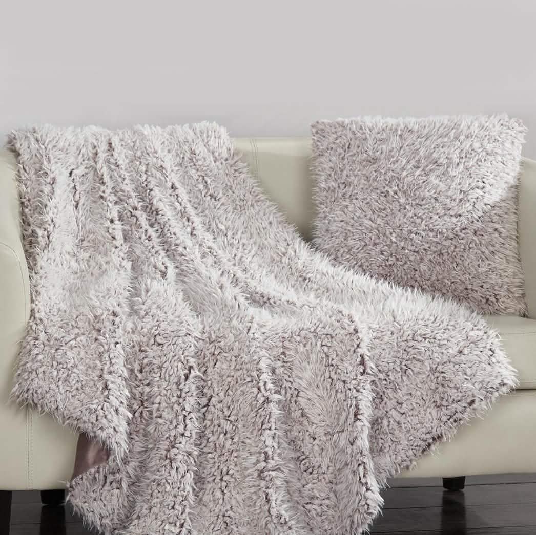 Plush Throw Blanket and Pillow Set DailySale