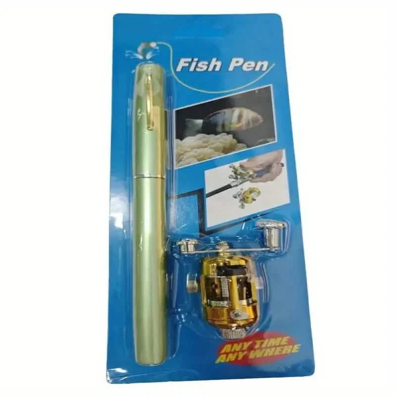 Pocket Size Fishing Rod, Small Mini Pen Shape Fishing Rod and Spinning Reel Combos Kit DailySale
