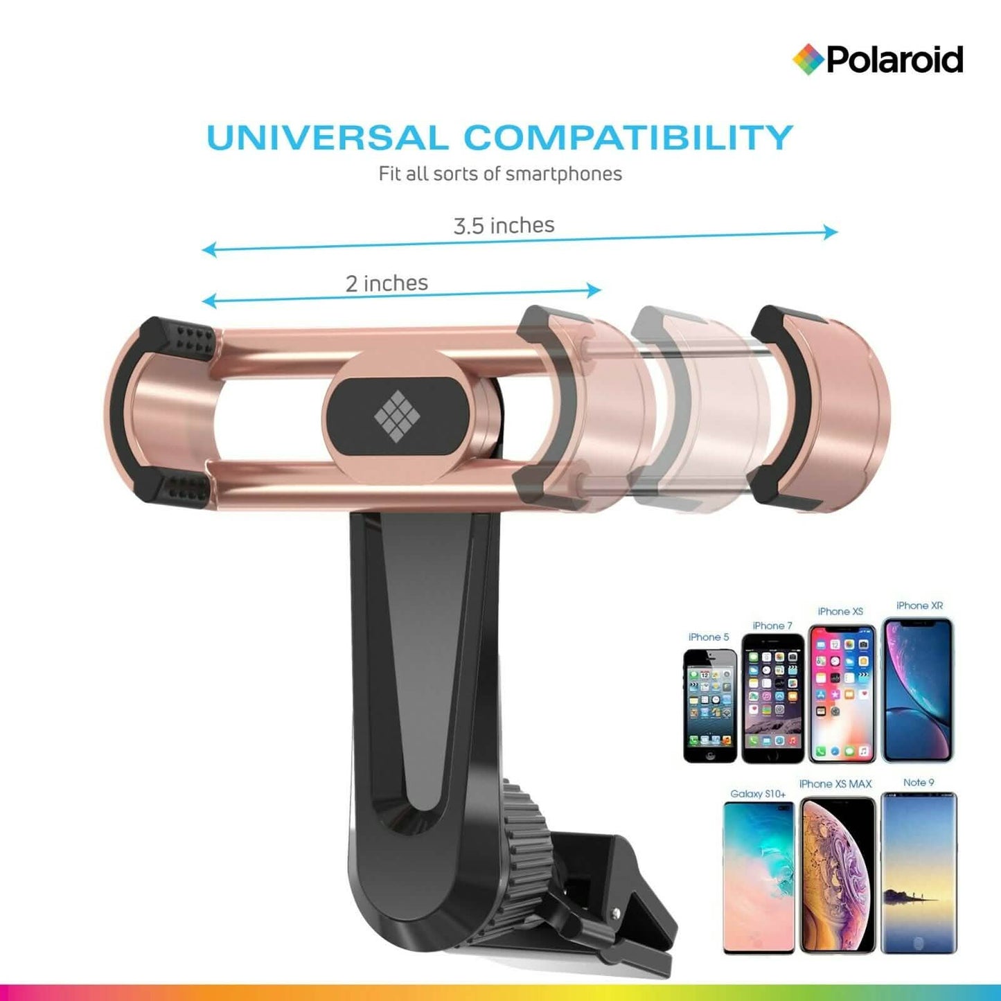 Polaroid Cell Phone Holder Car Mount - Air Vent Clip for Mobile Devices DailySale