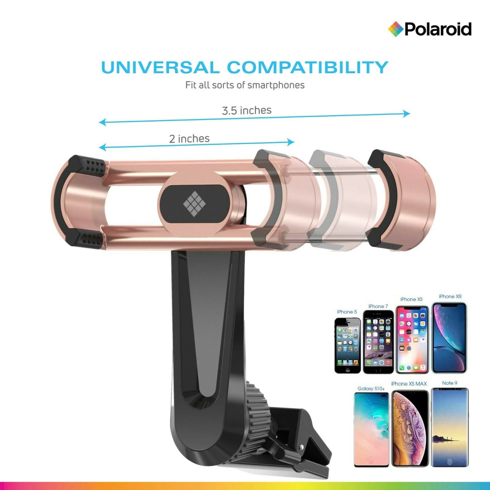 Polaroid Cell Phone Holder Car Mount - Air Vent Clip for Mobile Devices DailySale