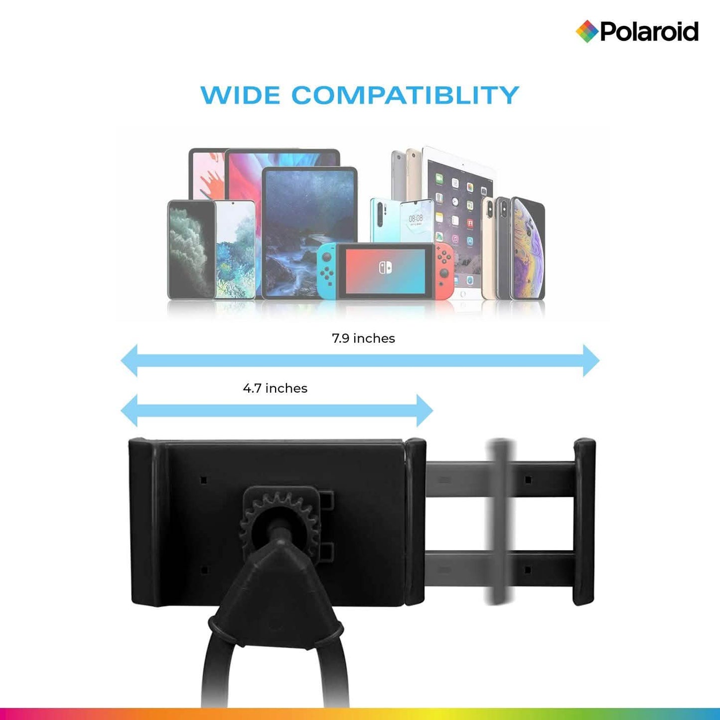 Polaroid FlexiblNeck Phone Holder, Gooseneck Hands Free Smartphone Mount - Adjustable Selfie Stick DailySale