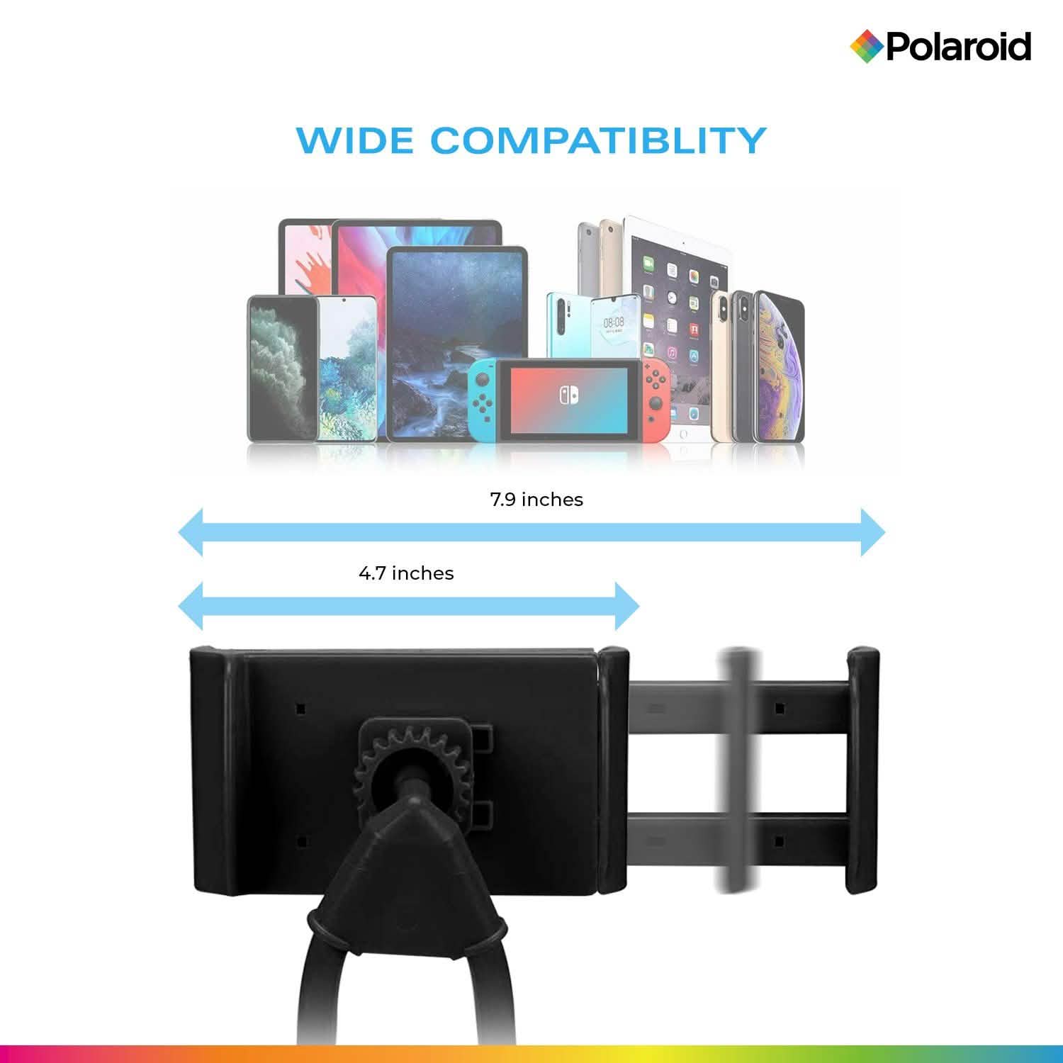 Polaroid FlexiblNeck Phone Holder, Gooseneck Hands Free Smartphone Mount - Adjustable Selfie Stick DailySale