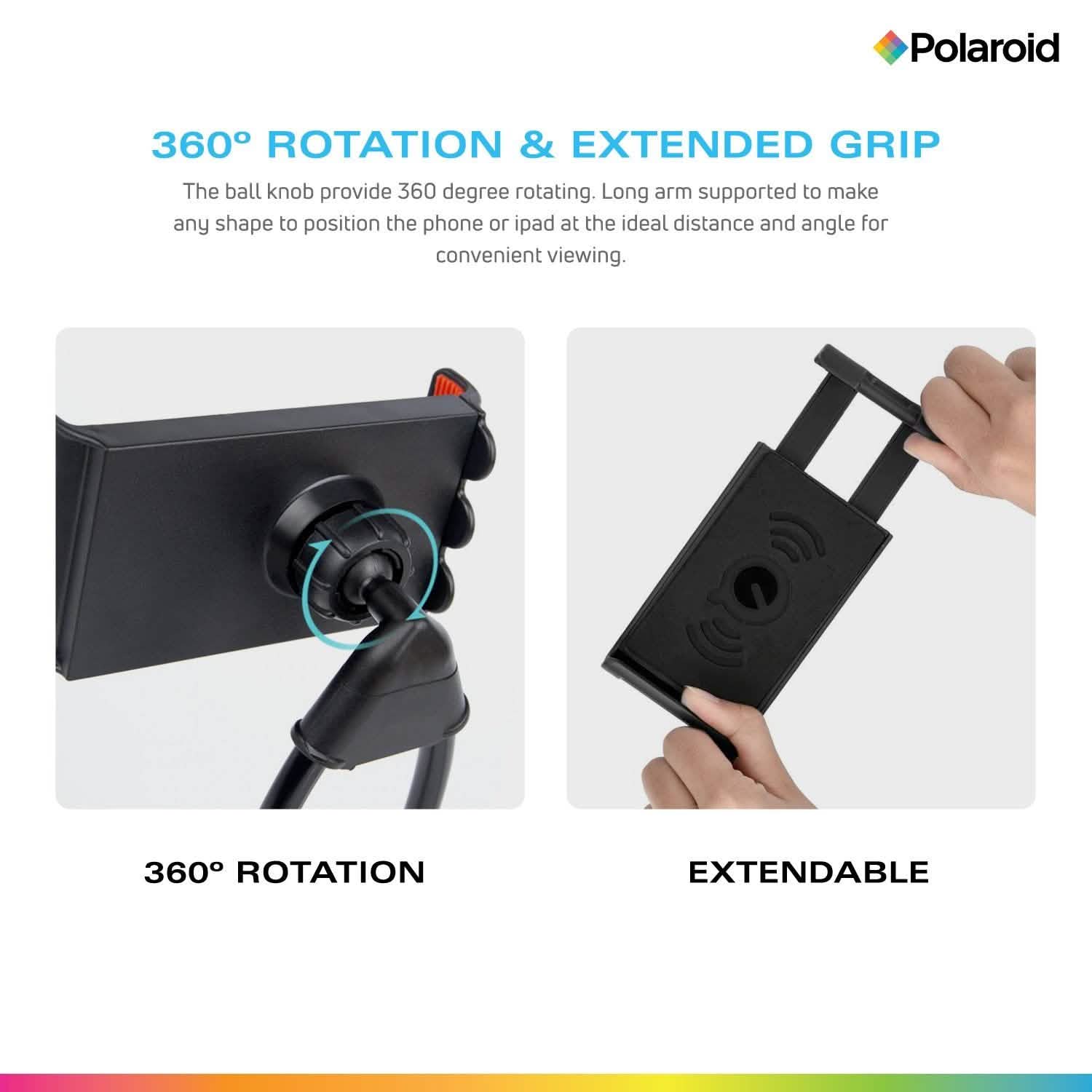 Polaroid Gooseneck Phone Holder, Flexible Hands Free Smartphone Mount DailySale