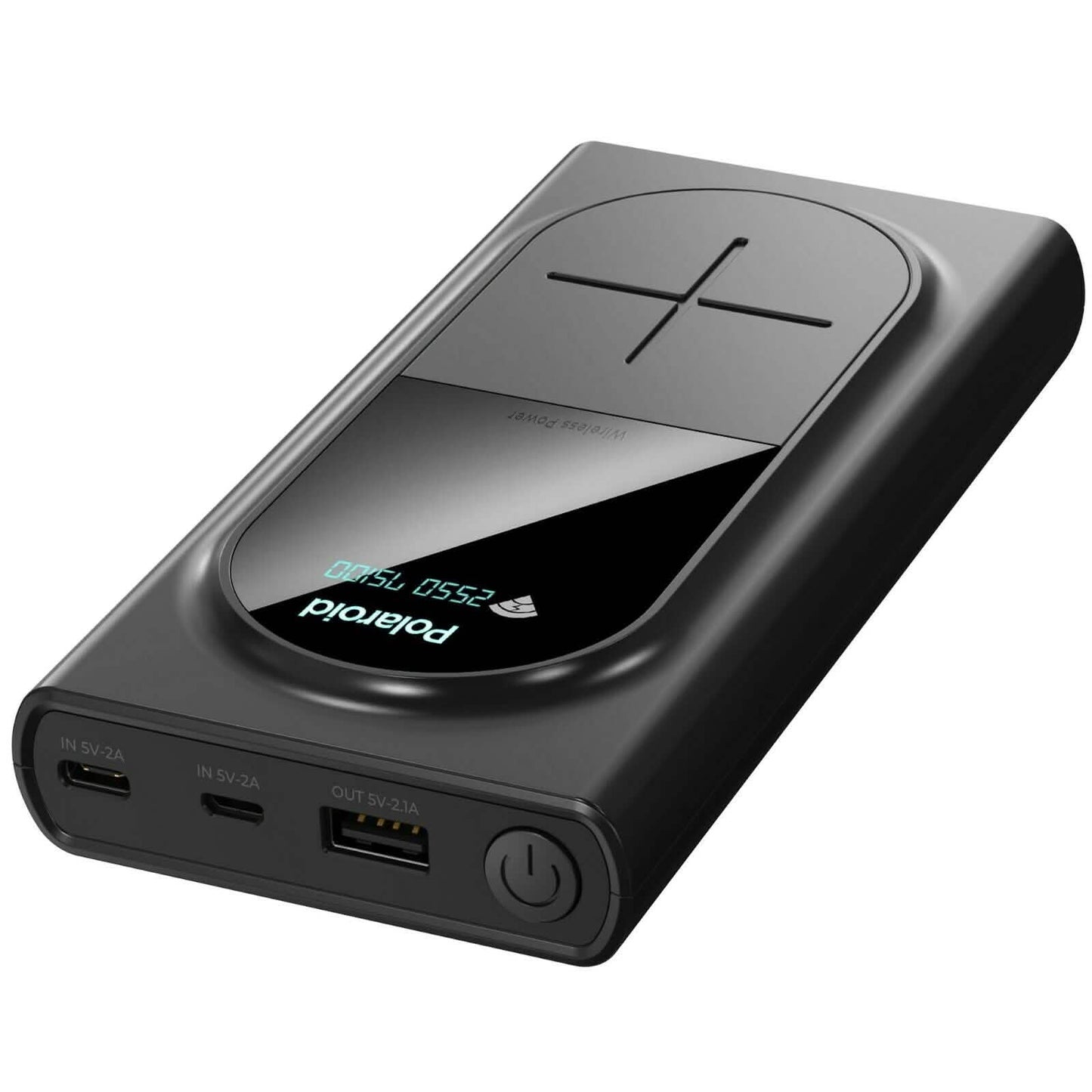 Polaroid Portable Wireless Power Bank - 10000mAh, USB Charging, Digital Display DailySale