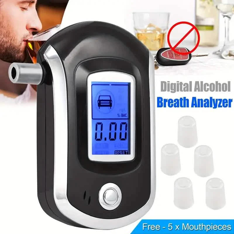 Police-Grade Breathalyzer with LCD Display - AT6000 Alcohol Tester DailySale