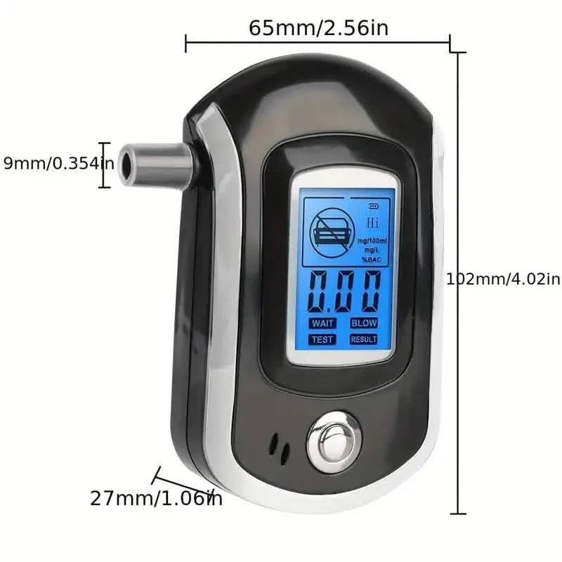 Police-Grade Breathalyzer with LCD Display - AT6000 Alcohol Tester DailySale