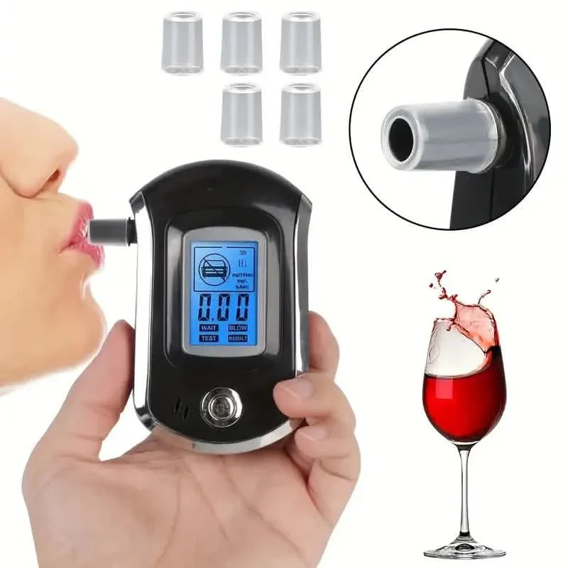 Police-Grade Breathalyzer with LCD Display - AT6000 Alcohol Tester DailySale