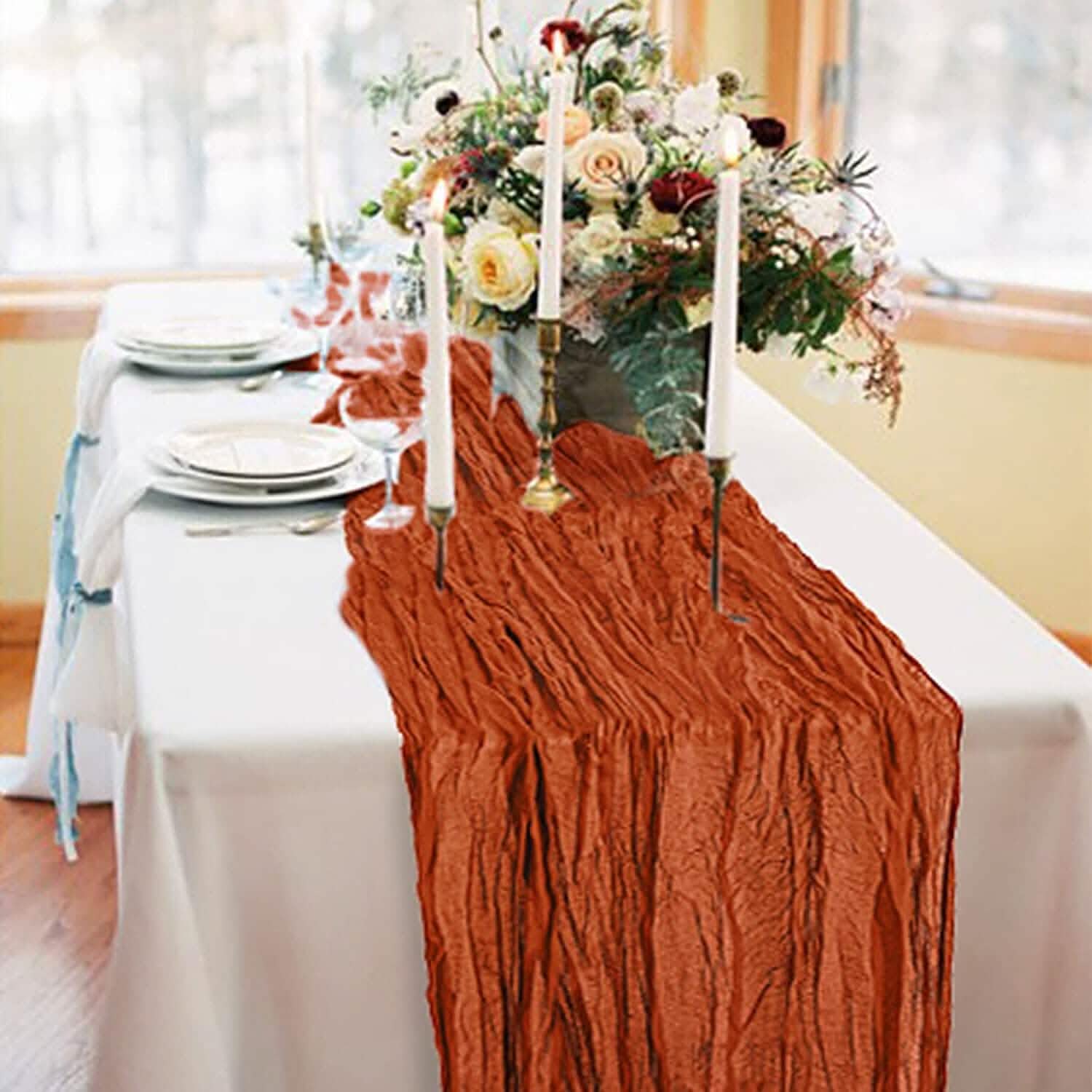 Polyester Crinkle Table Runner DailySale