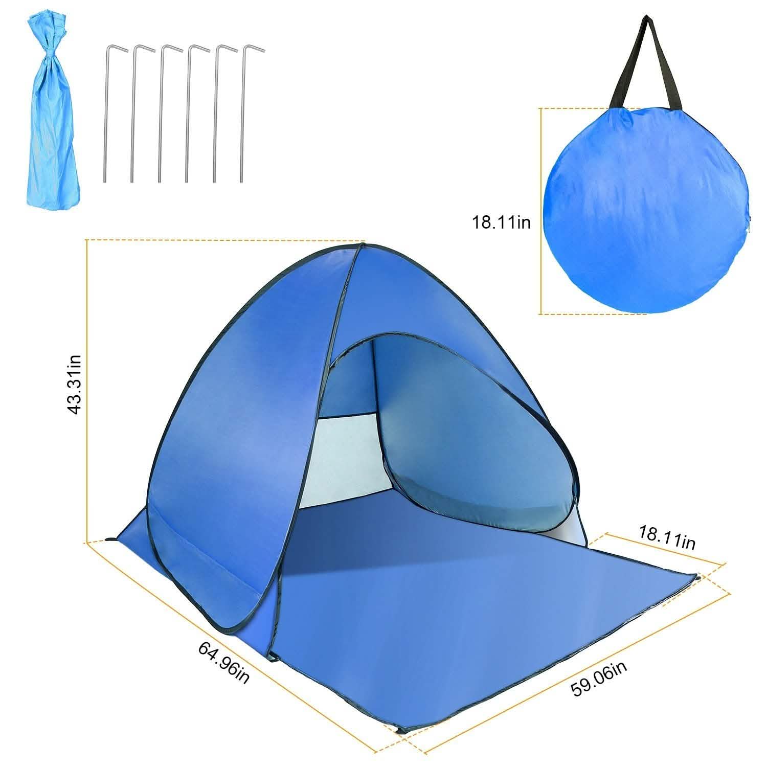 Pop Up Beach Tent Sun Shade Shelter DailySale
