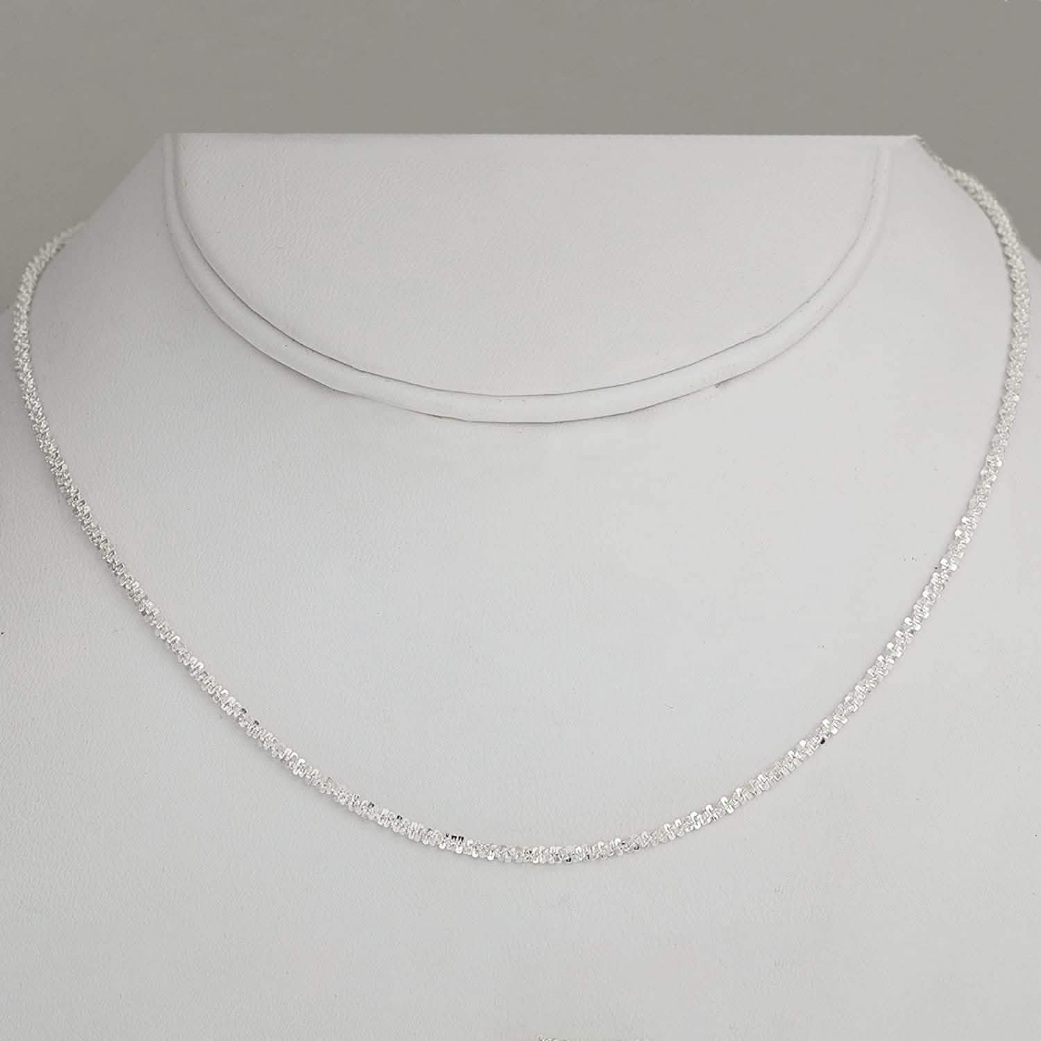 Pori Jewelers 925 Sterling Silver 2MM Twisted ROC Chain Necklace DailySale