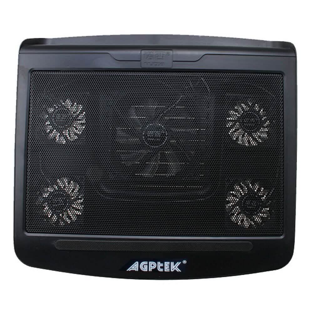 Portable 5 Fans Cooling Pad LED Light Radiator DailySale