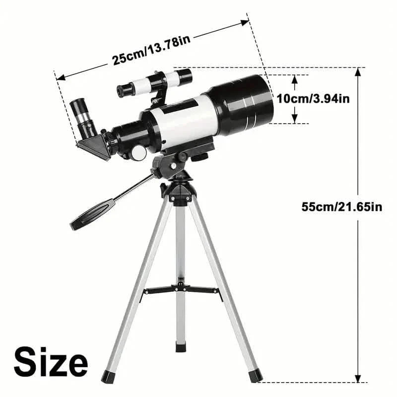 Portable Astronomical 150X Telescope 70mm Aperture Telescope Monocular With Tripod DailySale
