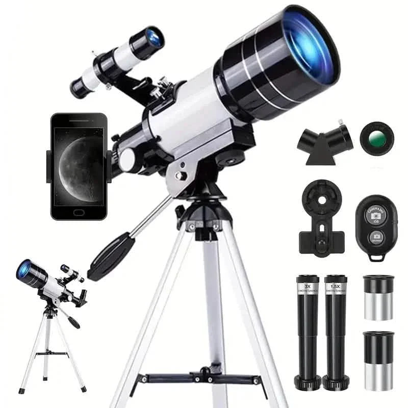 Portable Astronomical 150X Telescope 70mm Aperture Telescope Monocular With Tripod DailySale