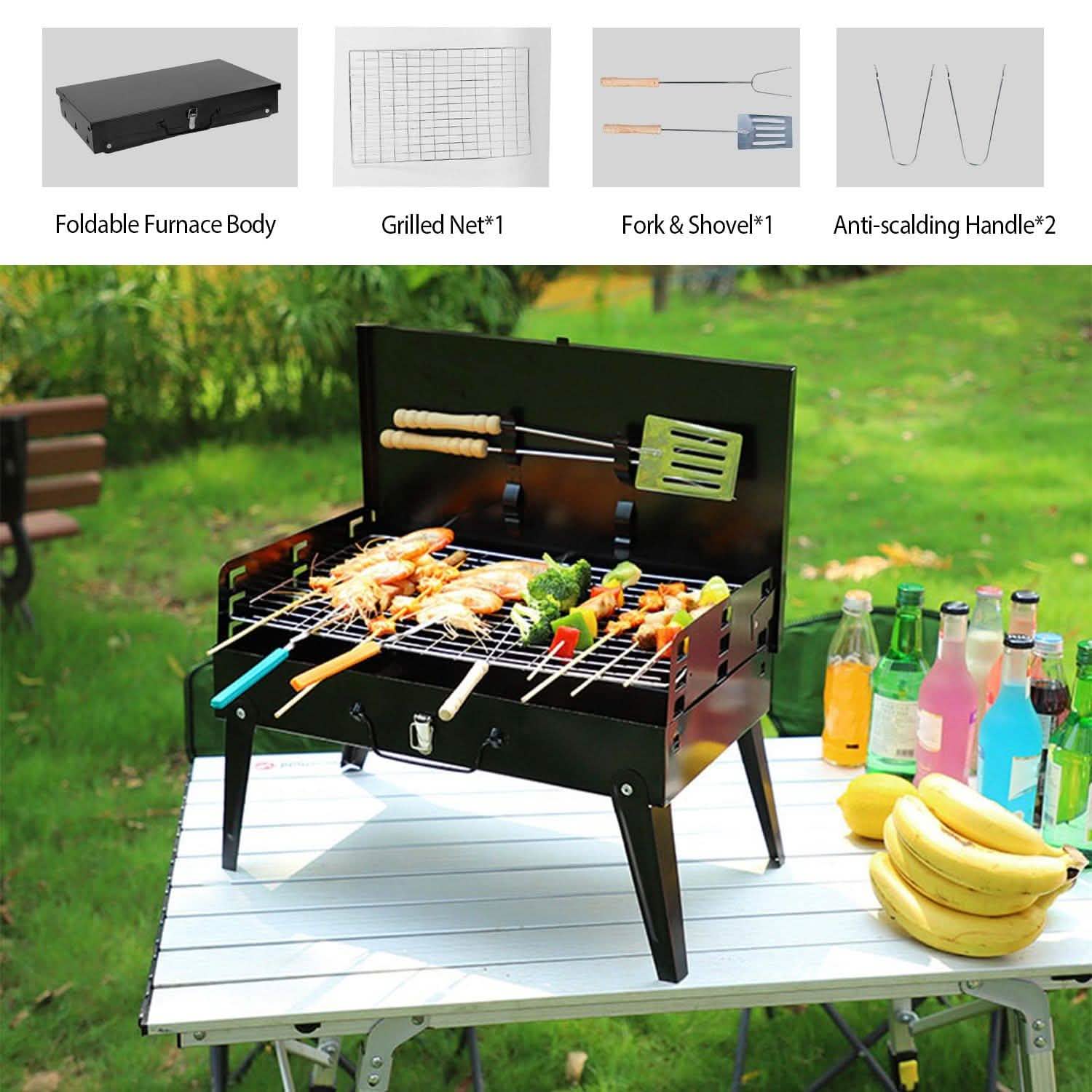 Portable Charcoal Grill Foldable BBQ Suitcase DailySale