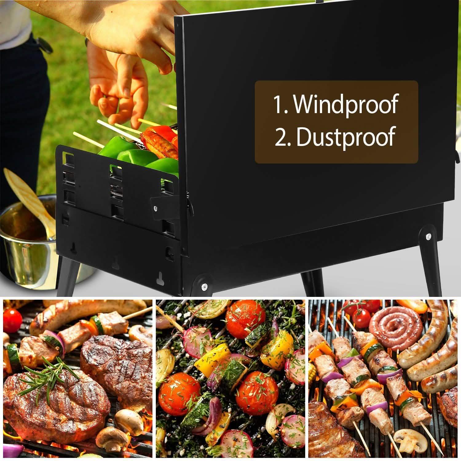 Portable Charcoal Grill Foldable BBQ Suitcase DailySale