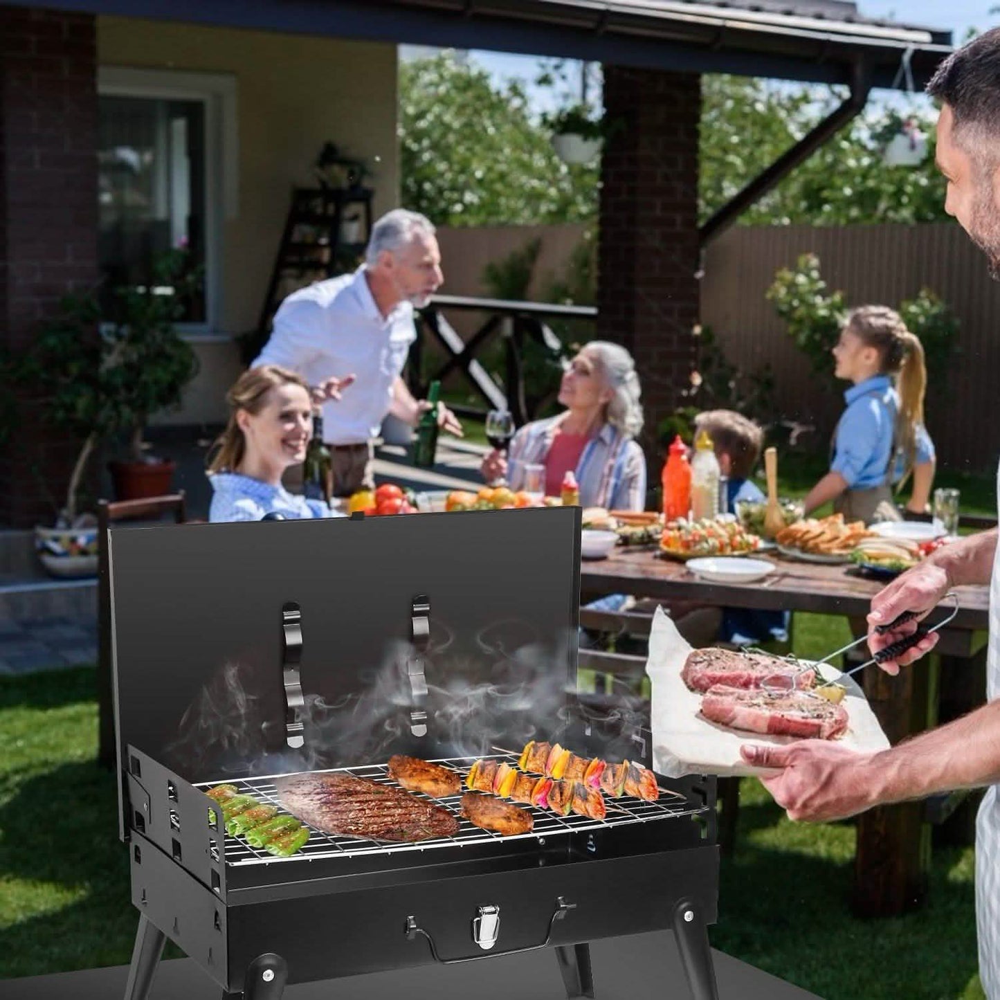 Portable Charcoal Grill Foldable BBQ Suitcase DailySale