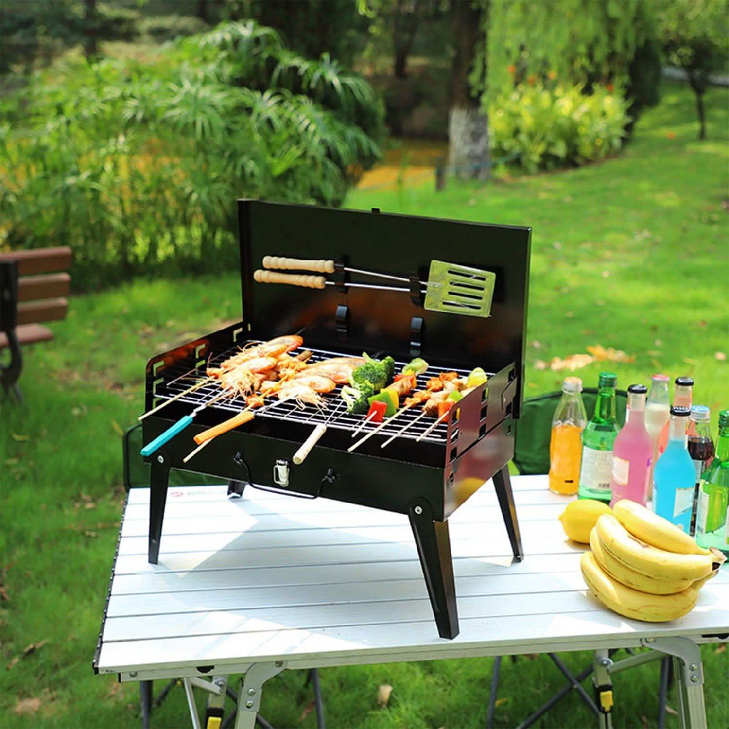 Portable Charcoal Grill Foldable BBQ Suitcase DailySale