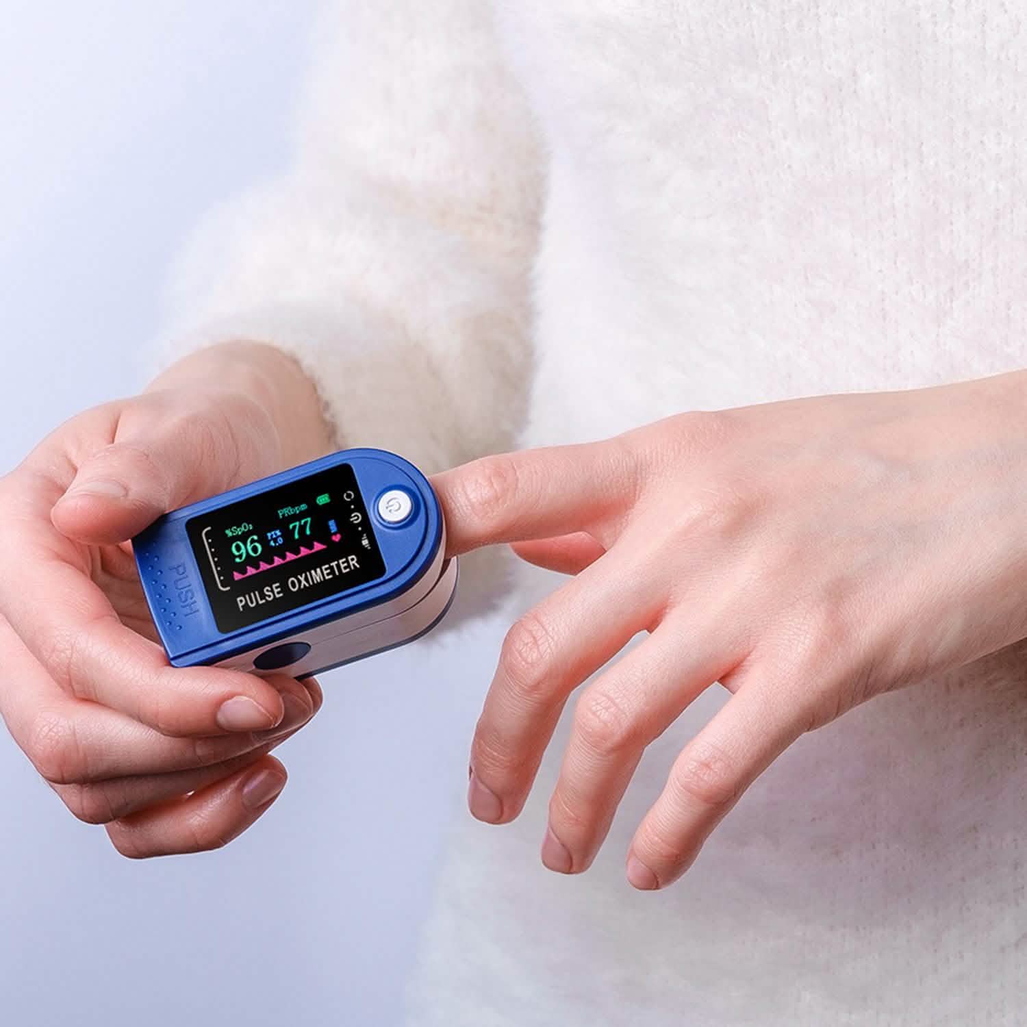 Portable Fingertip Pulse Oxygen Sugar Blood Oximeter Monitor DailySale