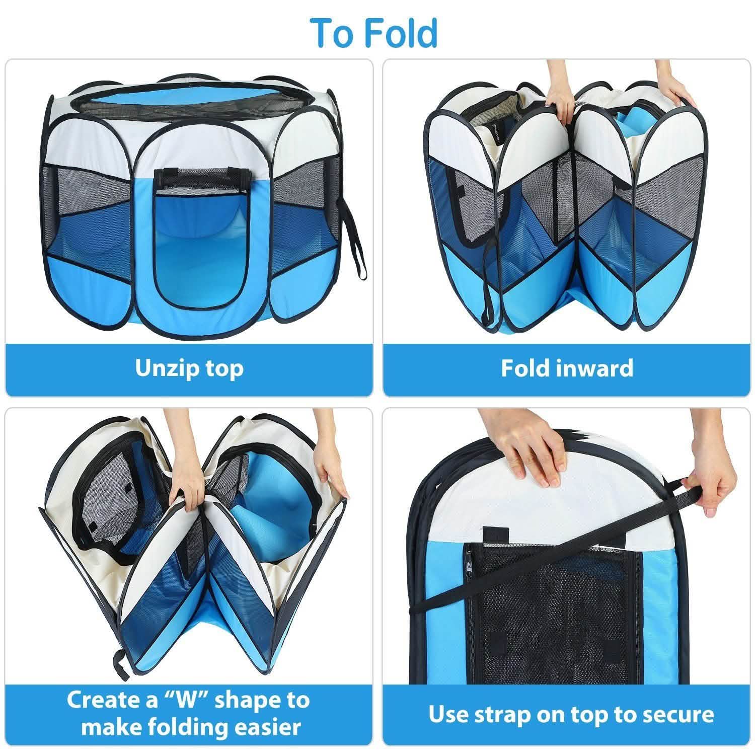 Portable Foldable Pet Playpen For Dogs Cats Other Pets DailySale