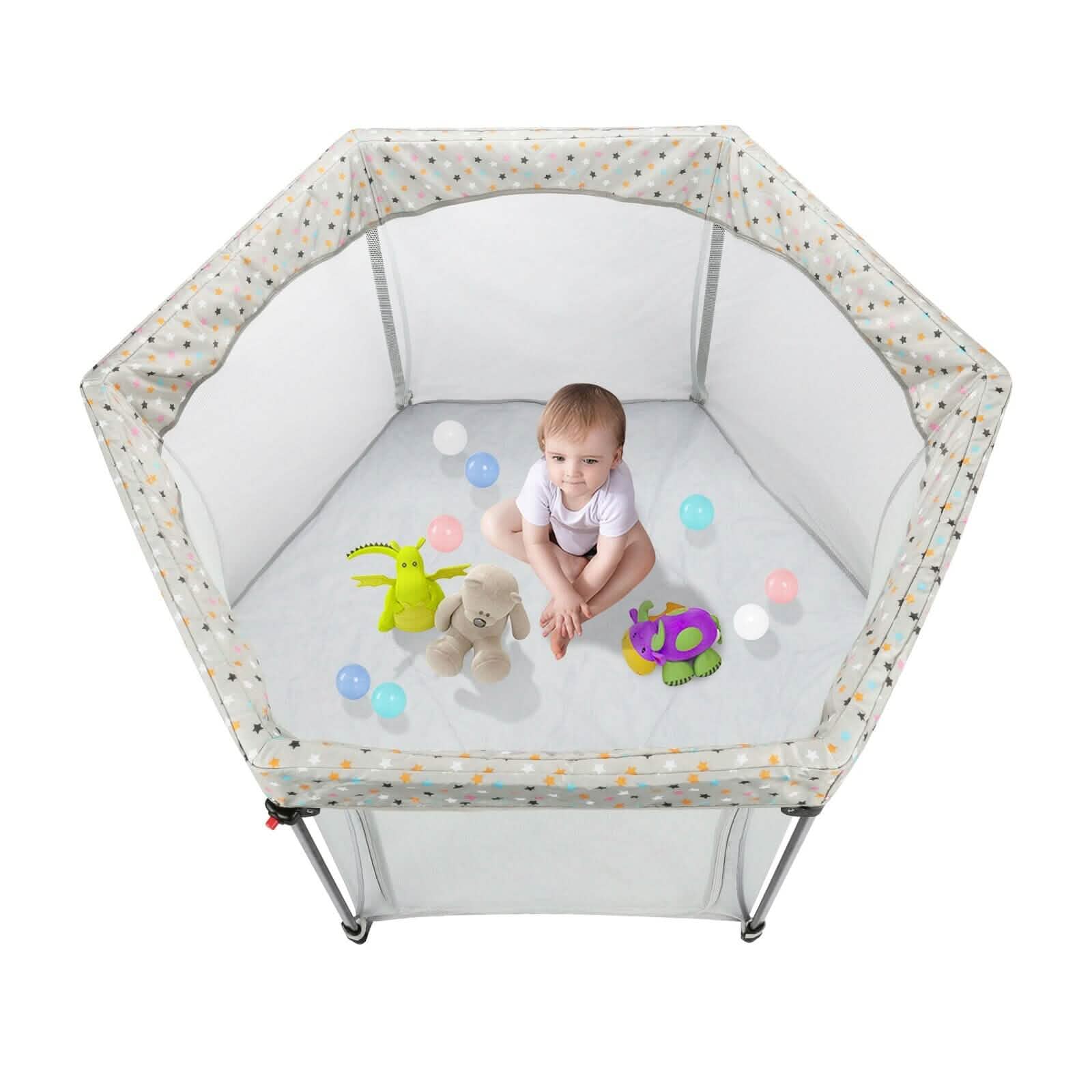 Portable Folding Playard for Babies, Toddler Indoor & Outdoor Play DailySale