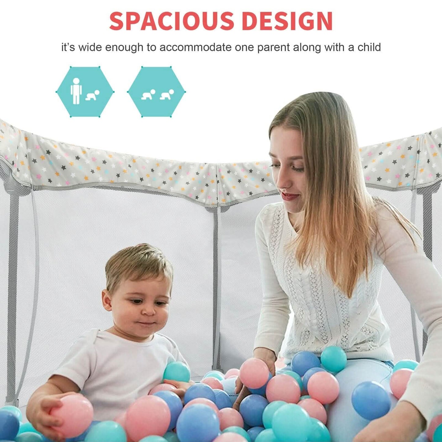 Portable Folding Playard for Babies, Toddler Indoor & Outdoor Play DailySale