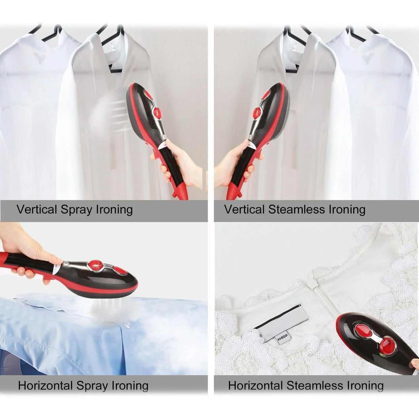 Portable Hand-Held Steam Iron 30s Fast Heating for Home Travel Garment DailySale