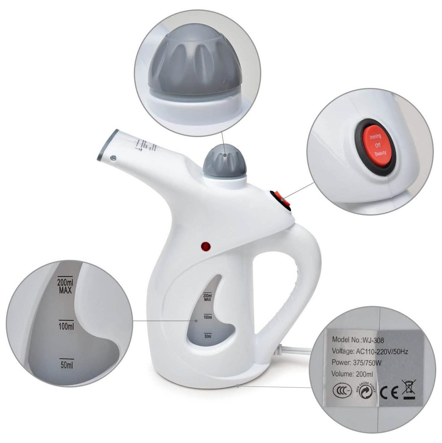 Portable Handheld Garment Fabric Clothes Steam Cleaner DailySale