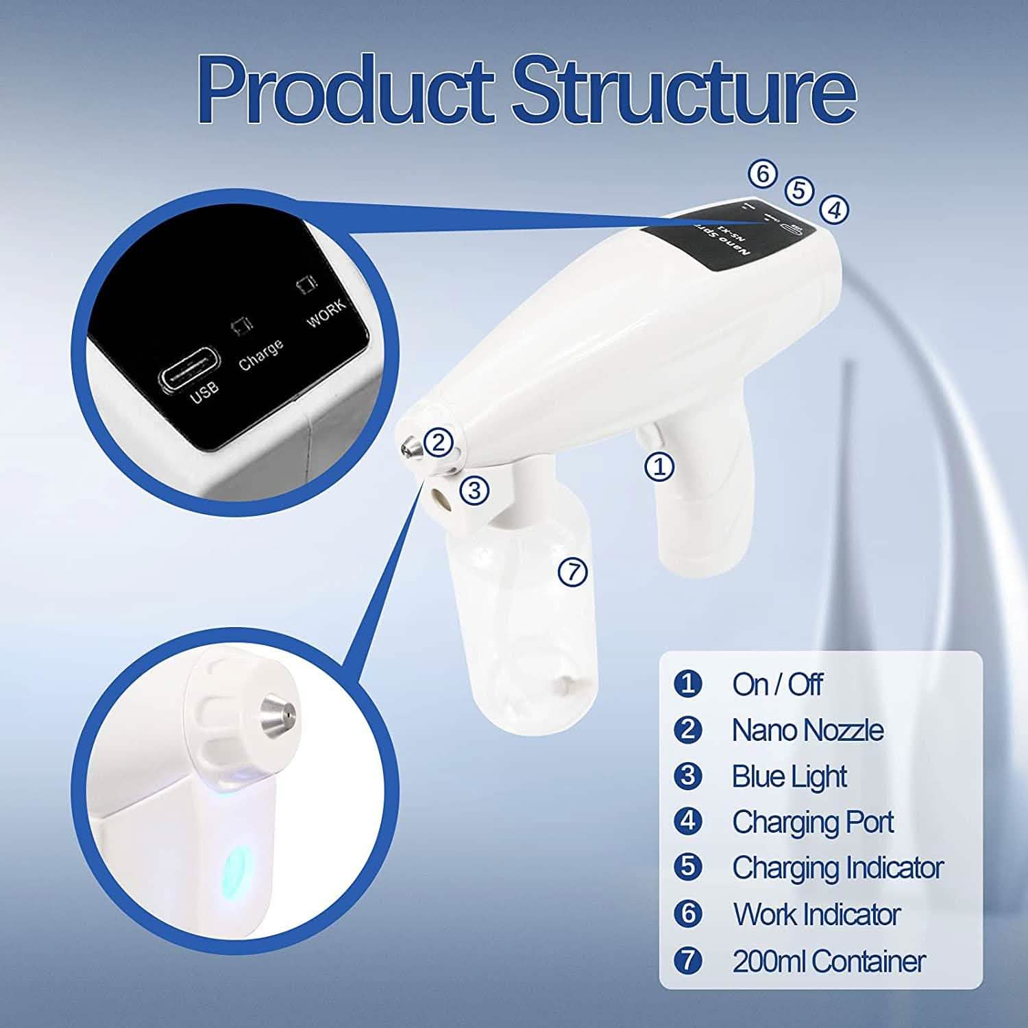 Portable Handheld Sprayer with Blue Light DailySale
