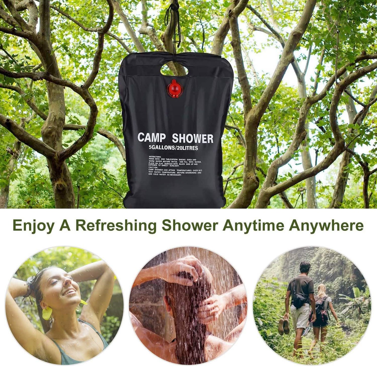 Portable Solar Heated Shower Bag DailySale