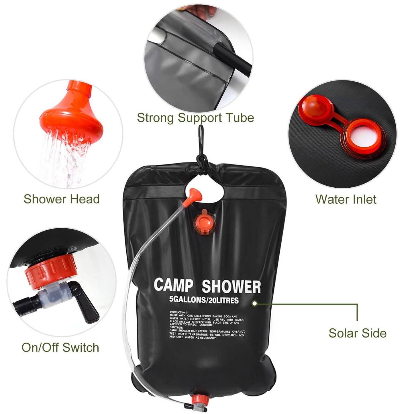 Portable Solar Heated Shower Bag DailySale