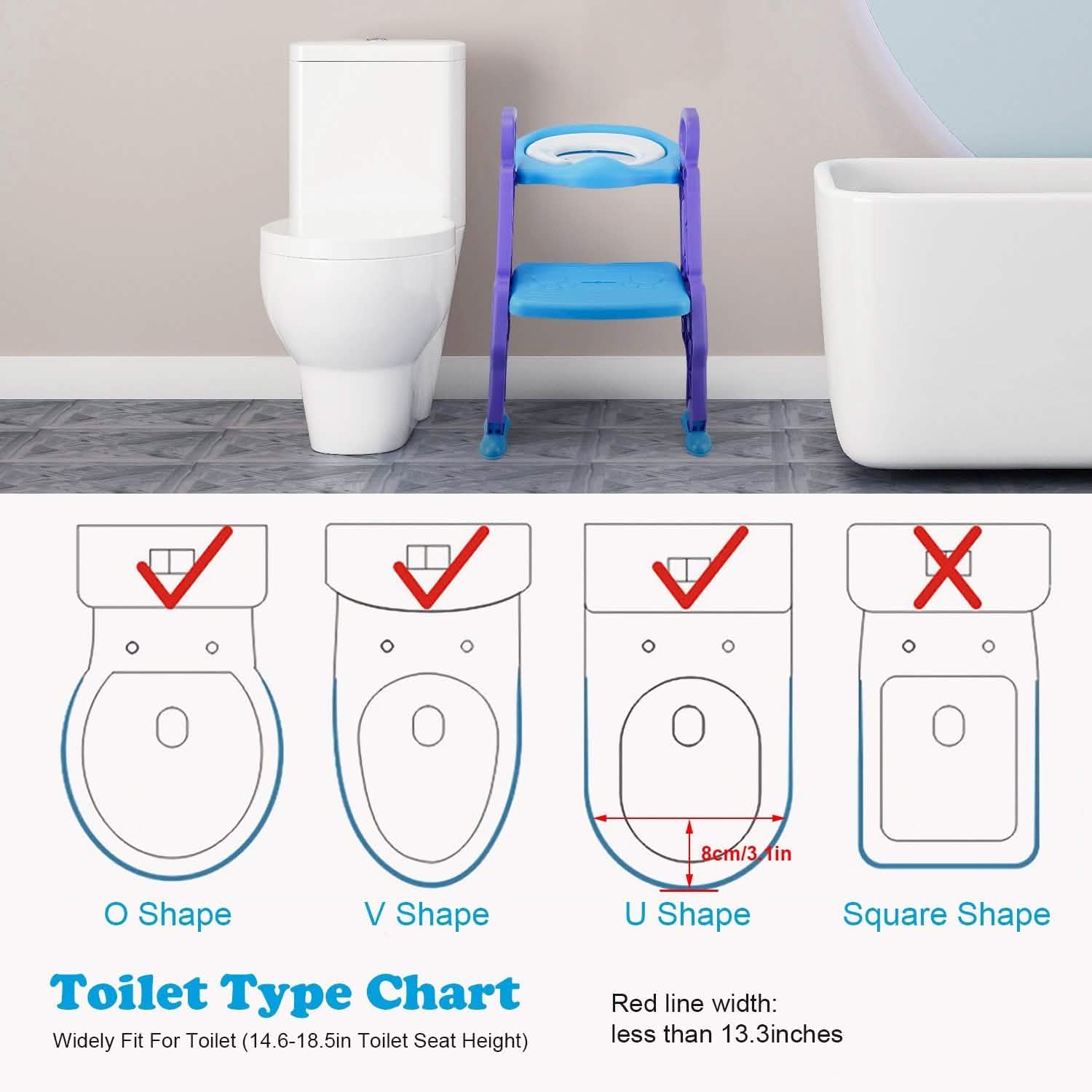 Potty Training Toilet Seat with Steps DailySale