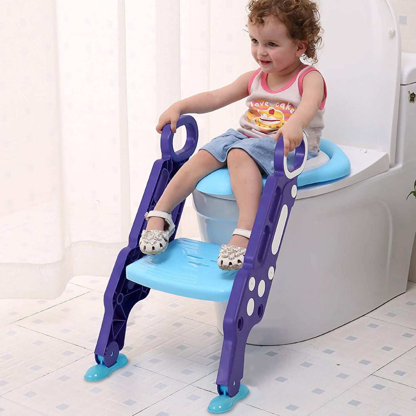 Potty Training Toilet Seat with Steps DailySale
