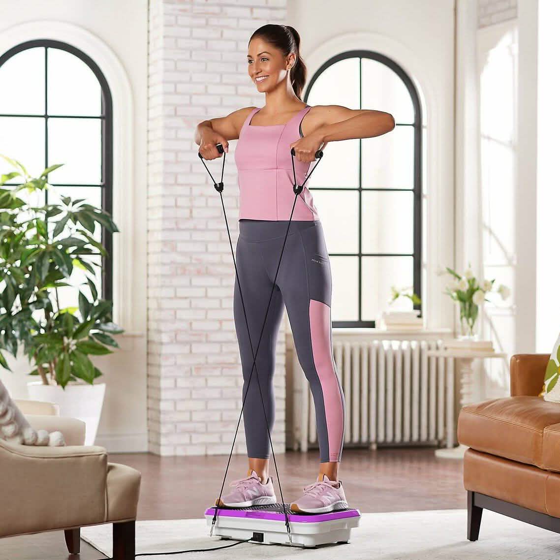 PowerFit Elite Vibration Platform with Exercise Bands and Mat (Refurbished) DailySale