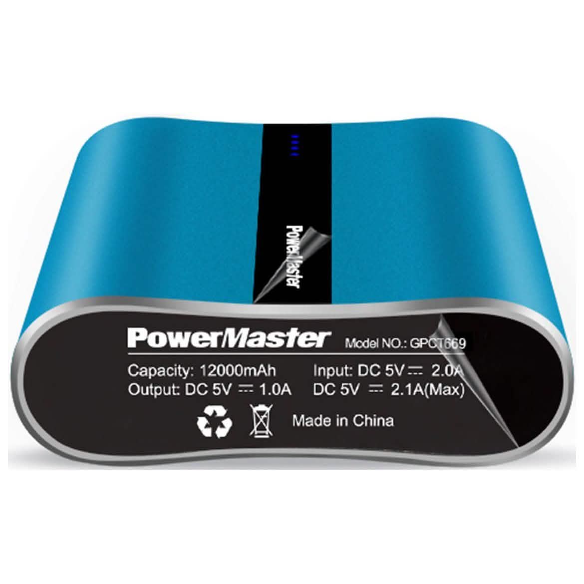 Powermaster 12000mAh Portable Charger with Dual USB Ports 3.1A Output DailySale