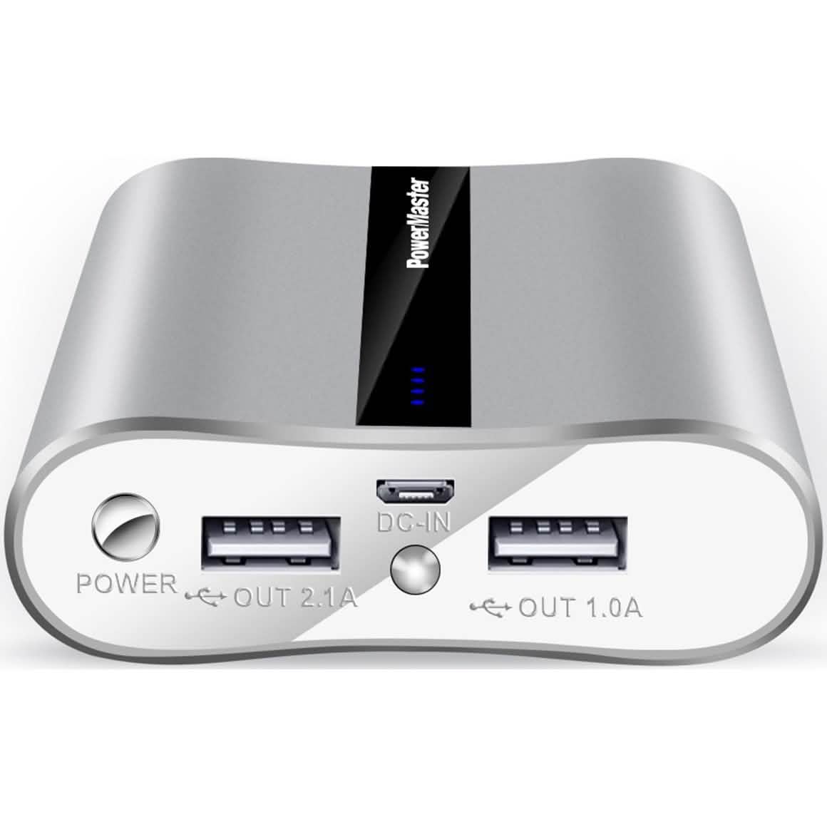 Powermaster 12000mAh Portable Charger with Dual USB Ports 3.1A Output DailySale