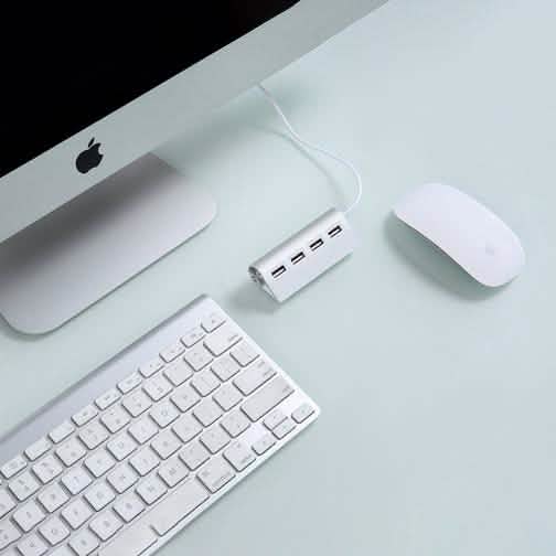 Premium 4 Port Aluminum USB Hub with 11-Inch Shielded Cable DailySale