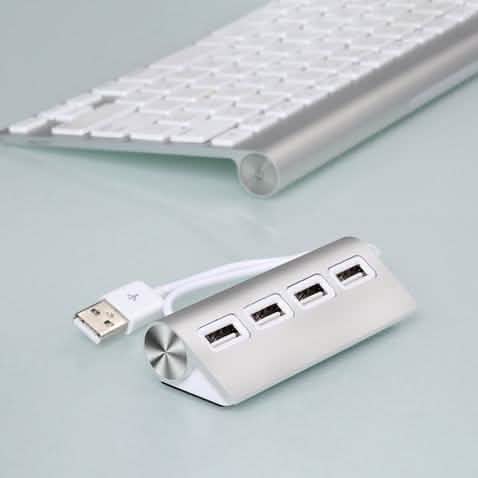 Premium 4 Port Aluminum USB Hub with 11-Inch Shielded Cable DailySale