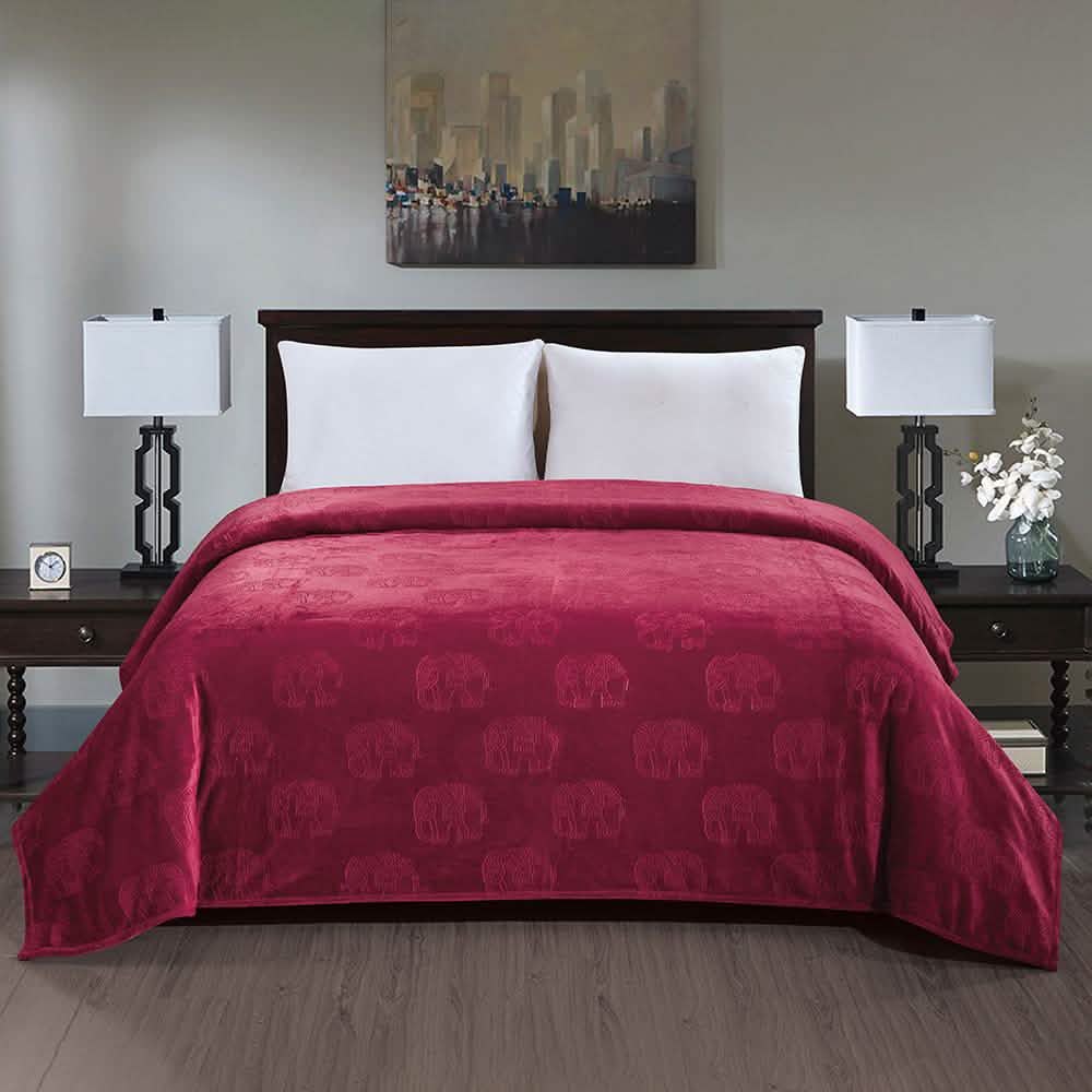 Premium Flannel Fleece Elephant Design Blanket DailySale