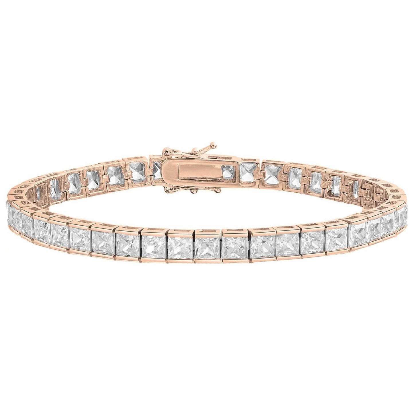 Princess Cut Crystal Tennis Bracelet DailySale